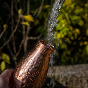 Kosdeg - Copper Water Bottle - Hammered - 24 Oz/ 700ml