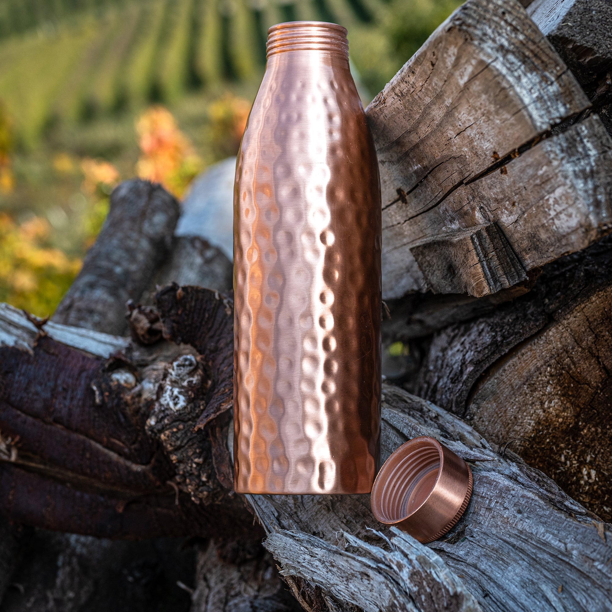 Kosdeg - Copper Water Bottle - Hammered - 24 Oz/ 700ml