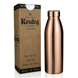 Kosdeg - Copper Water bottle 24 Oz/0.7L - Smooth